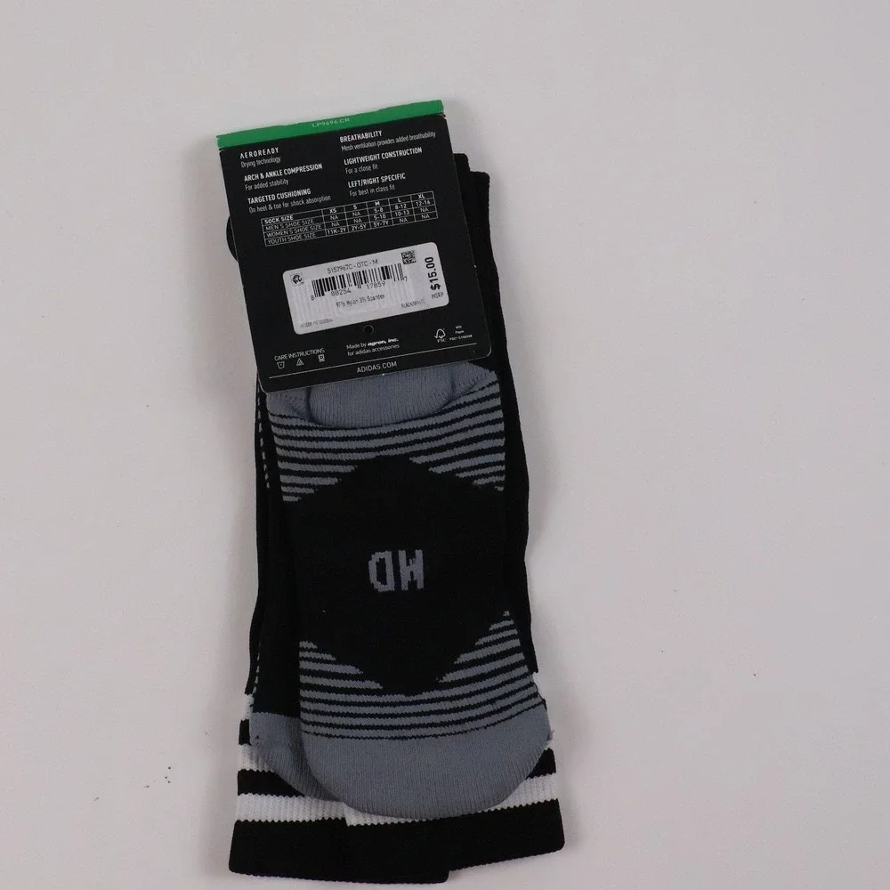 Adidas Soccer Copa Zone Socks Black White Medium NWT